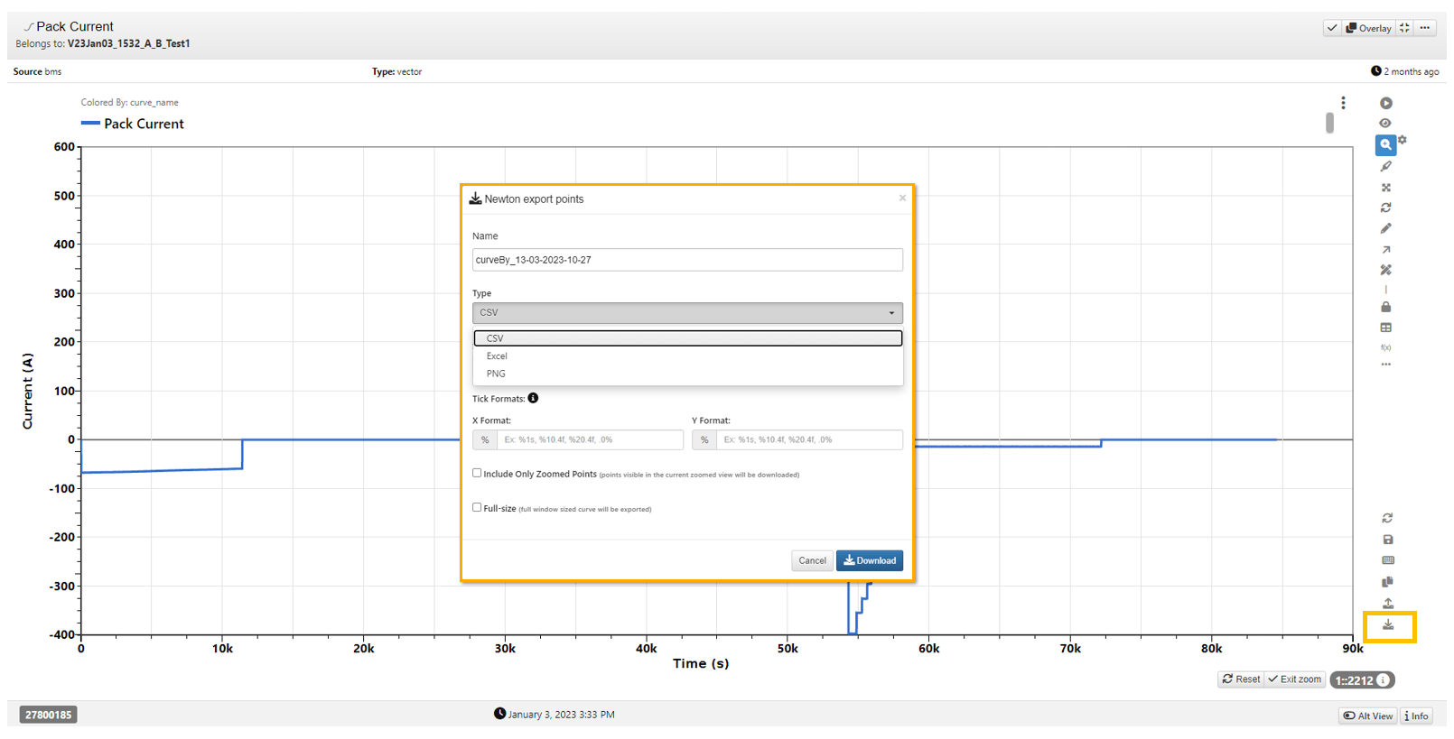 export option and windows for more exporting options