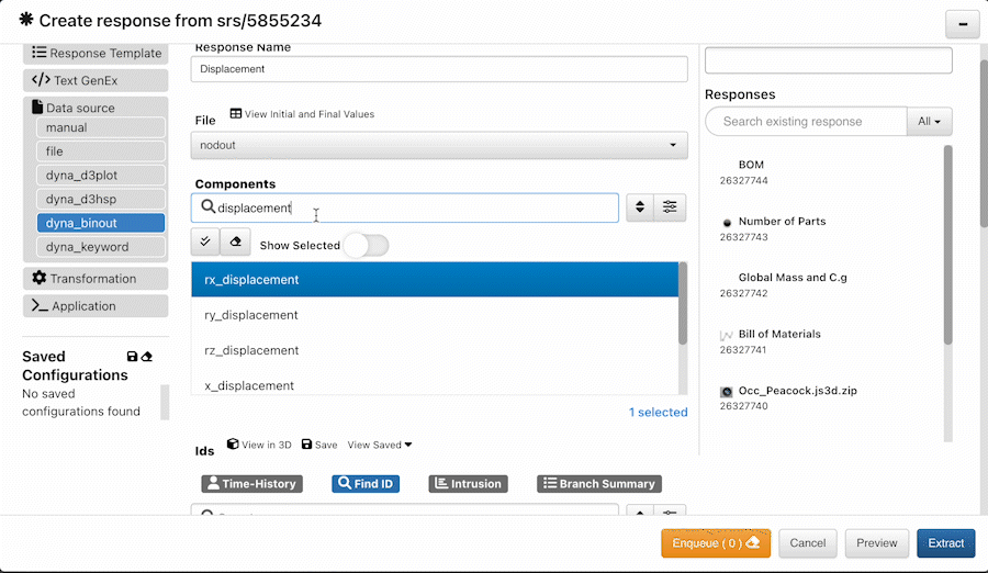 Extracting simulation data in d3VIEW SaaS